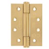 102 x 76 x 3mm Concealed Bearing Hinge Polished Brass (Grade 201) - Pair