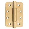 102 x 76 x 3mm Concealed Bearing Radius Hinge Satin Brass (Grade 201) - Pair