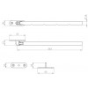 10'' Casement Window Stay - Satin Stainless Steel