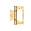 100 x 79 x 3mm Flush Hinge - Satin Brass (Grade 201 SS) (Pair)