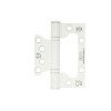 100 x 79 x 3mm Flush Hinge - Powder Coated White (Grade 201 SS) (Pair)