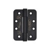 102 x 76 x 3mm Radius Concealed Bearing Hinge (Grade 201) -  PVD Black (PR)