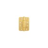 102 x 76 x 3mm Radius Concealed Bearing Hinge (Grade 201) -  PVD Satin Brass (PR)