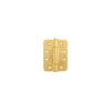 102 x 76 x 3mm Radius Concealed Bearing Hinge (Grade 201) -  PVD Satin Brass (PR)