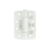 102 x 76 x 3mm Radius Concealed Bearing Hinge (Grade 201) - White (PR)
