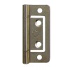 2” Flush Steel Hinge Brass Plated (pair)