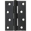 4" Heavy Duty Steel Butt Hinges (Pair) - Black 