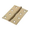 4" Steel Butt Hinges (pair) - Electro Brassed