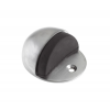 Oval Door Stop - Floor Mounted (40 x 48mm) - Satin Chrome