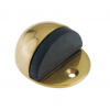 Oval Door Stop - Floor Mounted (40 x 48mm) - Polished Brass