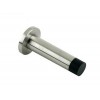 Cylinder Door Stop with Rose 70mm - Satin Stainless Steel