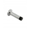 Cylinder Door Stop with Rose 70mm - Polished Chrome
