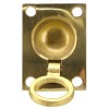 Flush Ring Pull 38 x 50mm - Polished Brass