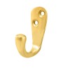 Victorian Robe Hook 46mm - Polished Brass