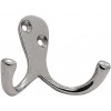 Victorian Double Robe Hook - Satin Chrome