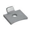 Single Stud for Flat Bookcase Strip - Zinc