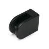 63 x 45mm D Shaped Glass Clamp (10mm Glass) - Black