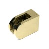 63 x 45mm D Shaped Glass Clamp (10mm Glass) - Brass Plated