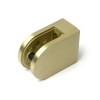 63 x 45mm D Shaped Glass Clamp (10mm Glass) - Satin Brass