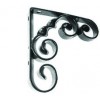 Scroll Shelf Bracket Black 200mm