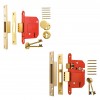 3" (76mm) Fortress Deadlock & Sashlock K/A (Pair) - Brass