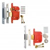 2.5" (64mm) Fortress Deadlock & Sashlock K/A (Pair) - Satin