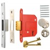 British Standard High Security Fortress 5 Lever Deadlock 76mm - Satin