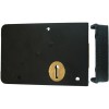 Union Left Hand Rim Deadlock 6x4" - Black