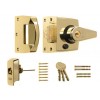 British Standard Security Night Latch 60mm Backset - Polished Brass