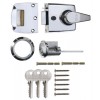 60mm Night Latch - Polished Chrome Case & Cylinder