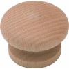 Knob 44mmdia Unfinished Oak