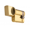 35/10 Half Thumbturn Euro Cylinder  - Polished Brass