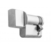 35/10 Half Thumbturn Euro Cylinder - Satin Chrome