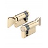 40/10 Thumbturn Half Euro Cylinder - Polished Brass