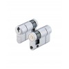 35/10 Half Euro Cylinder Keyed to Differ - Satin Chrome