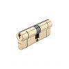 50/50 Euro Cylinder Keyed to Differ - Polished Brass