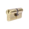 Eurospec 30/50 Euro Cylinder Keyed Alike - Polished Brass