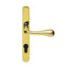 Stella Espag Door Handle (92mm Centres) - Polished Brass