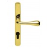 Stella Espag Door Handle (92mm Centres) - Polished Brass