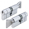 60/40 Euro Cylinder / Thumbturn Keyed Alike - Satin Chrome