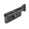 Eurospec 50/50 Euro Cylinder / Thumbturn Keyed Alike - Black