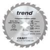Trend CSB/19024TW Saw Blade - 190mm x 24T x 13/16" Polygon Knockout Bore