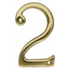 Carlisle Numeral 2 - Polished Brass
