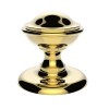 Round Centre Door Knob  - Polished Brass