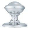 Round Centre Door Knob  - Polished Chrome