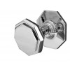 Octagonal Centre Door Knob - Polished Chrome