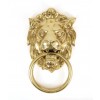 Lion's Head Door Knocker - Polished Brass