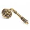 Reeded Lever on Rose Set - Aged Brass 