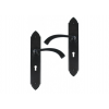 Gothic Curved Sprung Lever Lock Set - Black