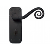 Handmade Sprung Monkeytail Lever Bathroom Handle Set - Black